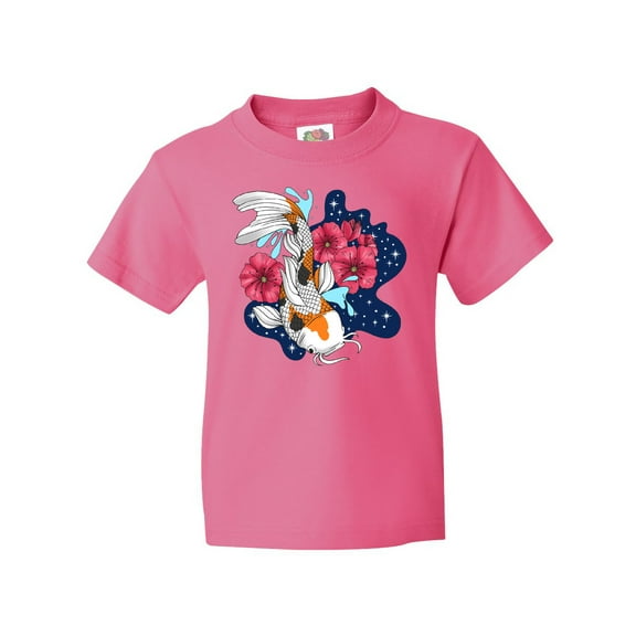 Inktastic Japanese Koi Fish Pond with Stars Youth T-Shirt
