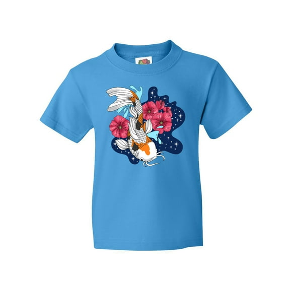 Inktastic Japanese Koi Fish Pond with Stars Youth T-Shirt