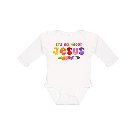Inktastic Jelly Bean Jesus Boys or Girls Long Sleeve Baby Bodysuit