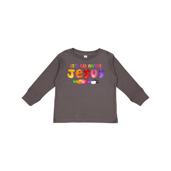 Inktastic Jelly Bean Jesus Boys or Girls Long Sleeve Toddler T-Shirt