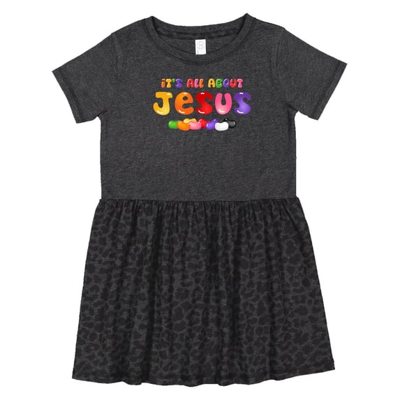 Inktastic Jelly Bean Jesus Girls Toddler Dress