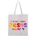 thumbnail image 1 of Inktastic Jelly Bean Jesus Tote Bag, 1 of 4