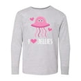 thumbnail image 1 of Inktastic Jellyfish Pink Ocean Creature Long Sleeve Youth T-Shirt, 1 of 5
