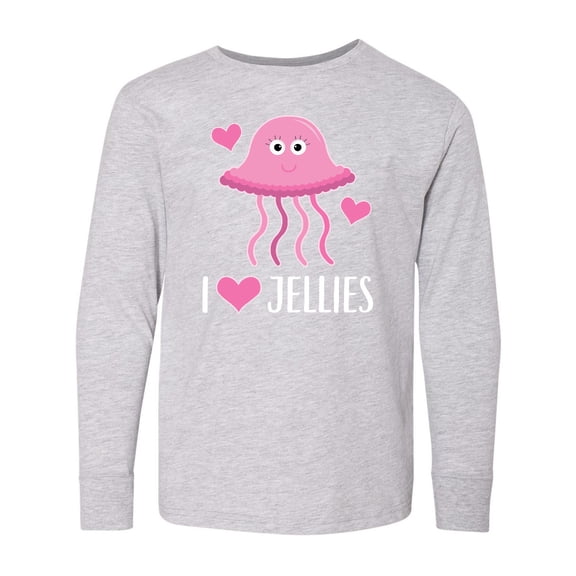 Inktastic Jellyfish Pink Ocean Creature Long Sleeve Youth T-Shirt