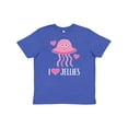 thumbnail image 1 of Inktastic Jellyfish Pink Ocean Creature Youth T-Shirt, 1 of 5