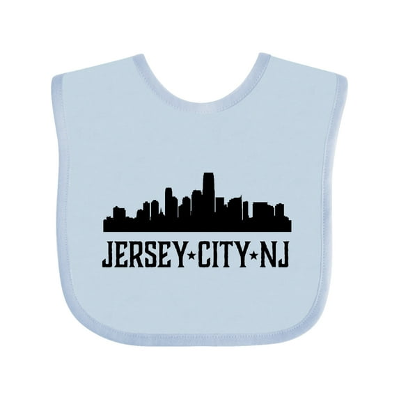 Inktastic Jersey City New Jersey City Skyline Boys or Girls Baby Bib