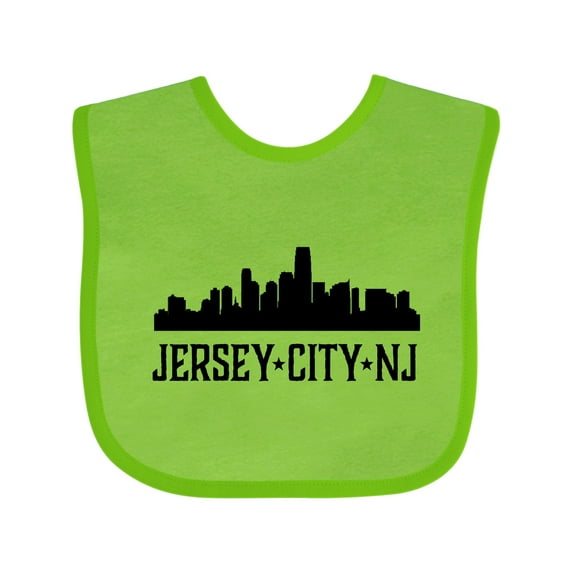 Inktastic Jersey City New Jersey City Skyline Boys or Girls Baby Bib