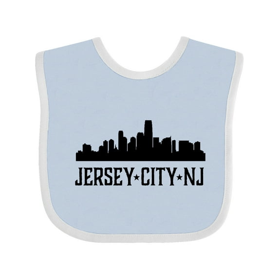 Inktastic Jersey City New Jersey City Skyline Boys or Girls Baby Bib