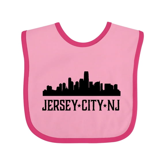 Inktastic Jersey City New Jersey City Skyline Boys or Girls Baby Bib