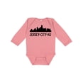 thumbnail image 1 of Inktastic Jersey City New Jersey City Skyline Boys or Girls Long Sleeve Baby Bodysuit, 1 of 5