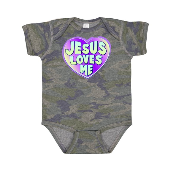 Inktastic Jesus Loves Me Boys or Girls Baby Bodysuit