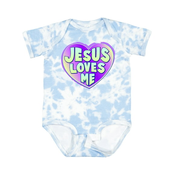 Inktastic Jesus Loves Me Boys or Girls Baby Bodysuit
