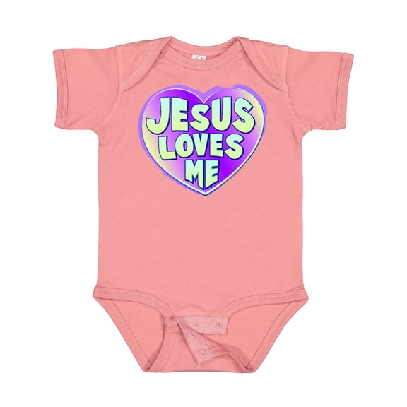 Inktastic Jesus Loves Me Boys or Girls Baby Bodysuit