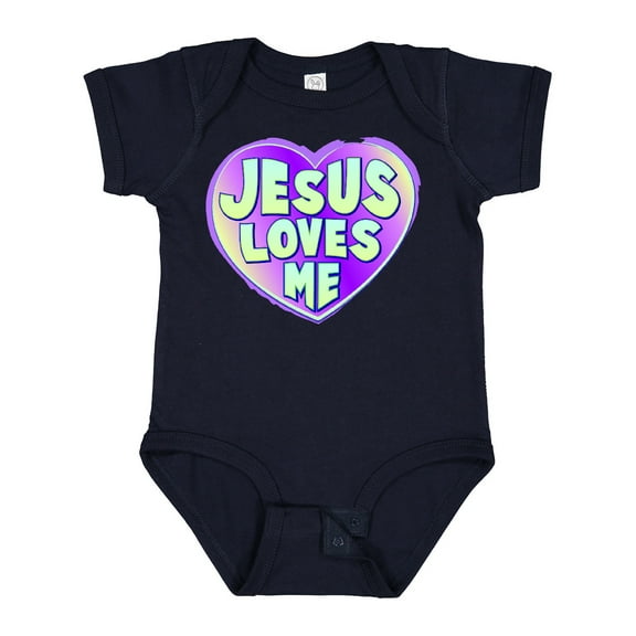 Inktastic Jesus Loves Me Boys or Girls Baby Bodysuit