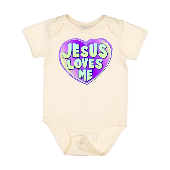 Inktastic Jesus Loves Me Boys or Girls Baby Bodysuit