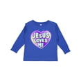 thumbnail image 1 of Inktastic Jesus Loves Me Boys or Girls Long Sleeve Toddler T-Shirt, 1 of 5