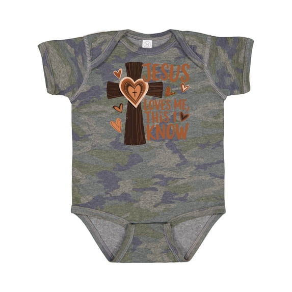 Inktastic Jesus Loves Me Christian Inspirational Boys or Girls Baby Bodysuit