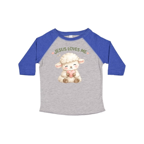 Inktastic Jesus Loves Me Cute Lamb Illustration Boys or Girls Toddler T-Shirt