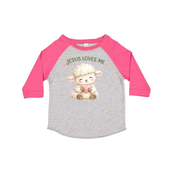 Inktastic Jesus Loves Me Cute Lamb Illustration Boys or Girls Toddler T-Shirt