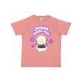 thumbnail image 1 of Inktastic Jesus Loves Me Cute Lamb and Flowers Boys or Girls Toddler T-Shirt, 1 of 5