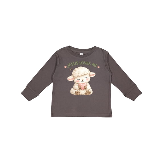 Inktastic Jesus Loves Me Lamb Boys or Girls Long Sleeve Toddler T-Shirt