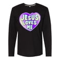 thumbnail image 1 of Inktastic Jesus Loves Me Long Sleeve T-Shirt, 1 of 5