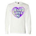 thumbnail image 1 of Inktastic Jesus Loves Me Long Sleeve T-Shirt, 1 of 5