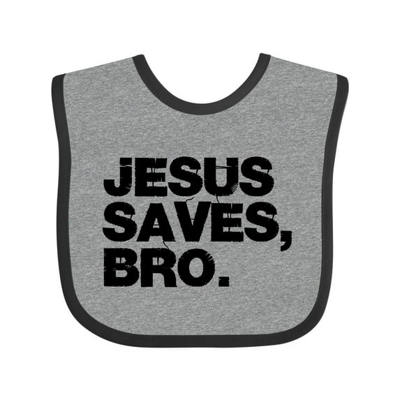 Inktastic Jesus Saves Bro Christian Boys or Girls Baby Bib