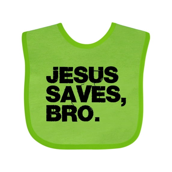 Inktastic Jesus Saves Bro Christian Boys or Girls Baby Bib