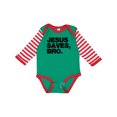 thumbnail image 1 of Inktastic Jesus Saves, Bro. Boys or Girls Long Sleeve Baby Bodysuit, 1 of 5