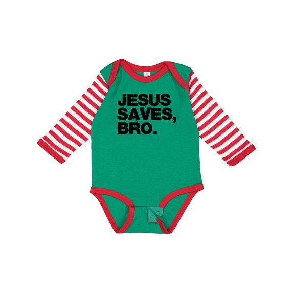 Inktastic Jesus Saves, Bro. Boys or Girls Long Sleeve Baby Bodysuit