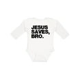 thumbnail image 1 of Inktastic Jesus Saves, Bro. Boys or Girls Long Sleeve Baby Bodysuit, 1 of 5