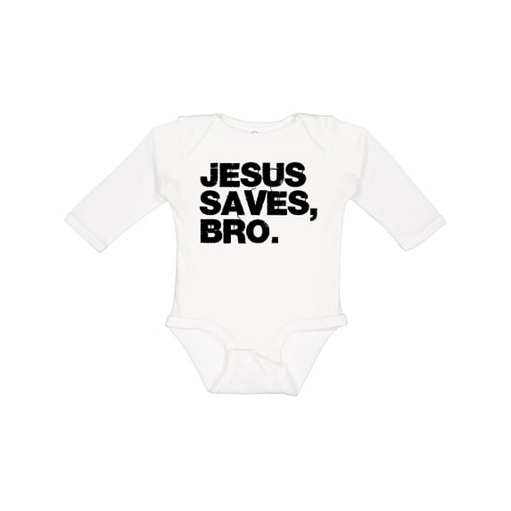 Inktastic Jesus Saves, Bro. Boys or Girls Long Sleeve Baby Bodysuit