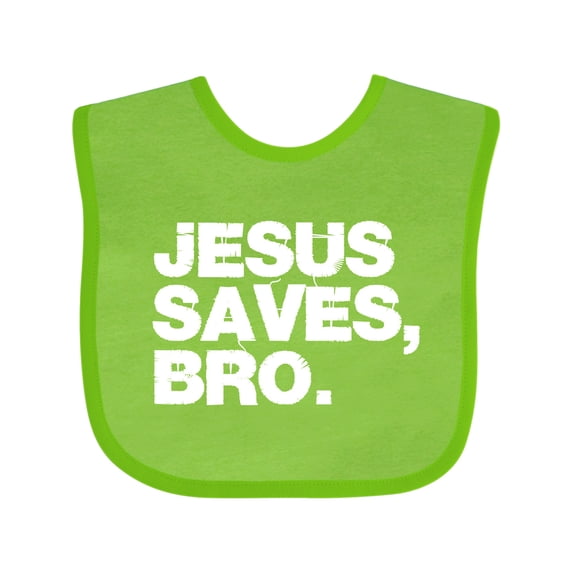 Inktastic Jesus Saves Bro Christian Boys or Girls Baby Bib