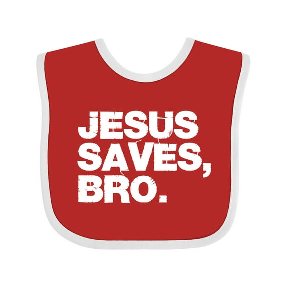 Inktastic Jesus Saves Bro Christian Boys or Girls Baby Bib