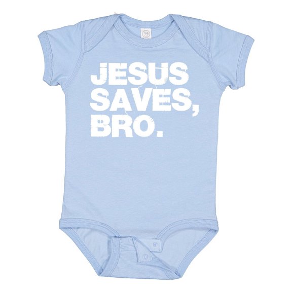 Inktastic Jesus Saves Bro Christian Boys or Girls Baby Bodysuit
