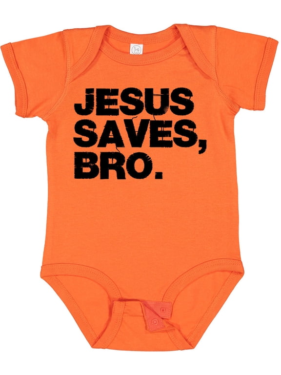 Jesus Saves Bro Christian Boys or Girls Baby Bodysuit
