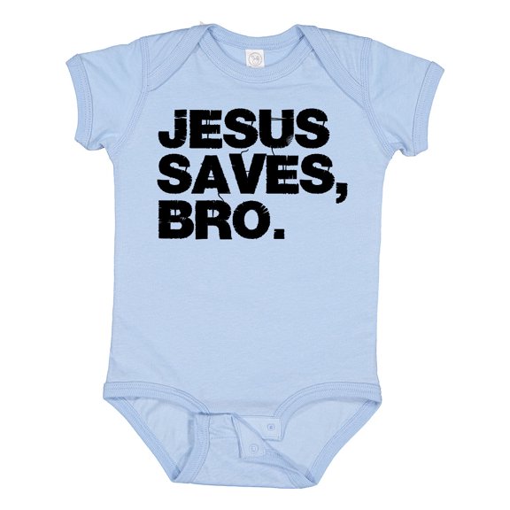 Inktastic Jesus Saves Bro Christian Boys or Girls Baby Bodysuit