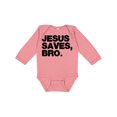 thumbnail image 1 of Inktastic Jesus Saves Bro Christian Boys or Girls Long Sleeve Baby Bodysuit, 1 of 5