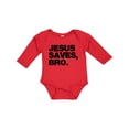 thumbnail image 1 of Inktastic Jesus Saves Bro Christian Boys or Girls Long Sleeve Baby Bodysuit, 1 of 5