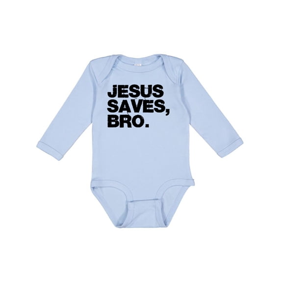 Inktastic Jesus Saves Bro Christian Boys or Girls Long Sleeve Baby Bodysuit