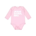 thumbnail image 1 of Inktastic Jesus Saves Bro Christian Boys or Girls Long Sleeve Baby Bodysuit, 1 of 5