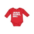 thumbnail image 1 of Inktastic Jesus Saves Bro Christian Boys or Girls Long Sleeve Baby Bodysuit, 1 of 5