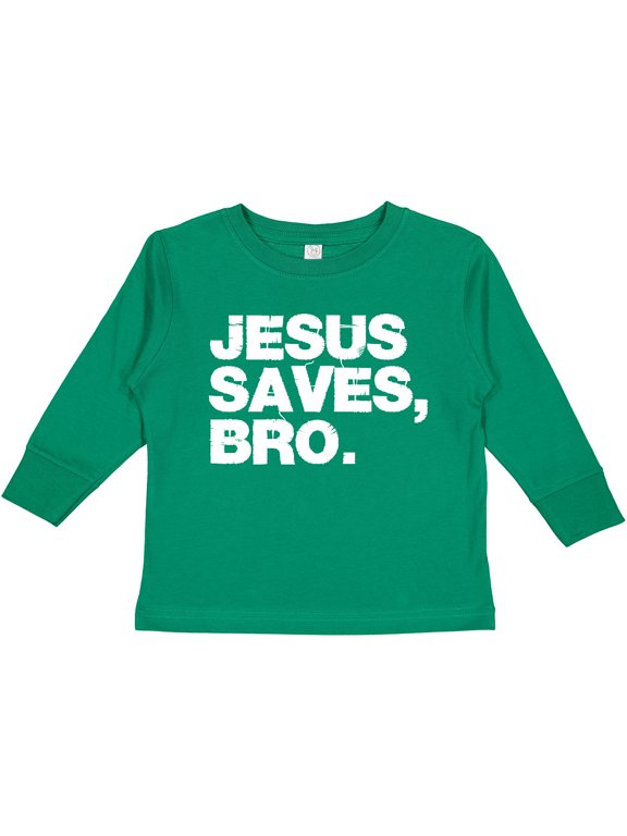 Inktastic Jesus Saves Bro Christian Boys or Girls Long Sleeve Toddler T-Shirt