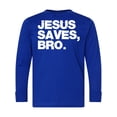 thumbnail image 1 of Inktastic Jesus Saves Bro Christian Long Sleeve Youth T-Shirt, 1 of 5