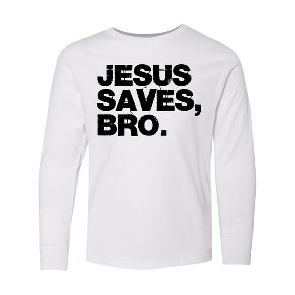 Inktastic Jesus Saves Bro Christian Long Sleeve Youth T-Shirt