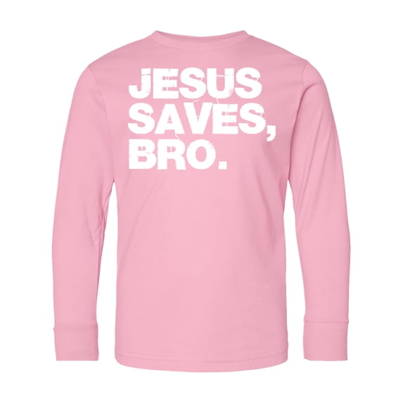 Inktastic Jesus Saves Bro Christian Long Sleeve Youth T-Shirt