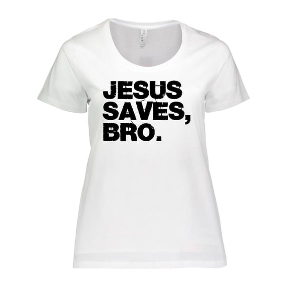 Inktastic Jesus Saves Bro Christian Women's Plus Size T-Shirt