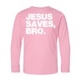 thumbnail image 1 of Inktastic Jesus Saves, Bro. Long Sleeve Youth T-Shirt, 1 of 5