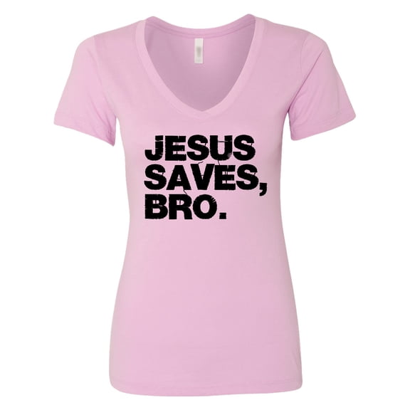 Inktastic Jesus Saves, Bro. Women's V-Neck T-Shirt